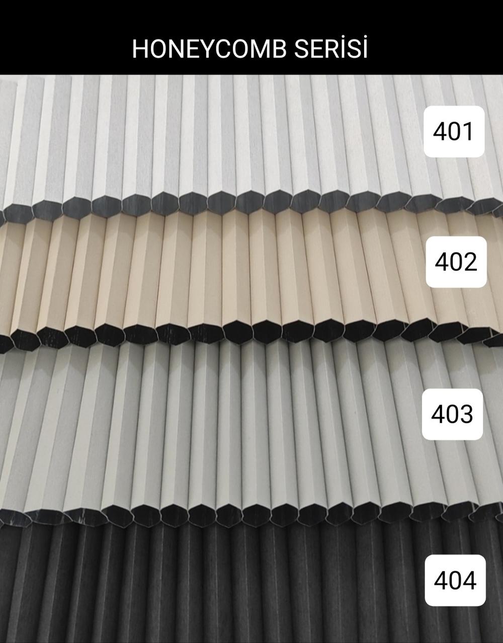 Honeycomb serisi numune kartı, kodlar 401–404